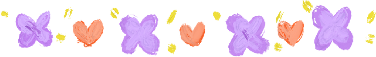 鲜艳复古丙烯画质感贴纸-紫花边